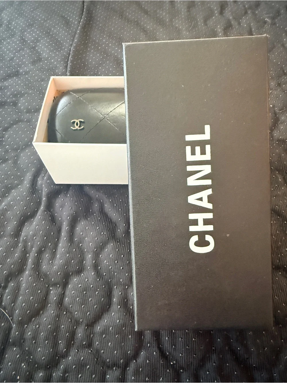 CHANEL Black-on-Black Interlocking CC Sunglasses New in Original packaging.